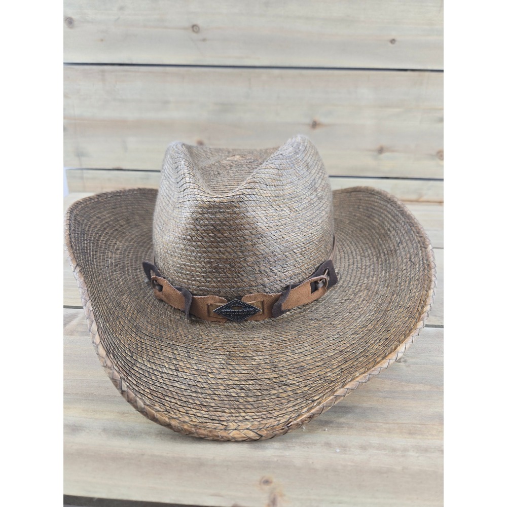 Stetson Monterrey Bay Stained Palm Straw Cowboy Hat Rodeo Dr XL NEW Western